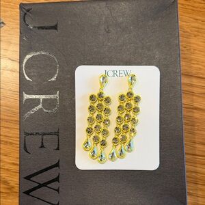 J. Crew Vibrant Yellow Brûlée Crystal Earrings